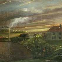 Bowman & Zinkan Tannery and Fairy Lake painting